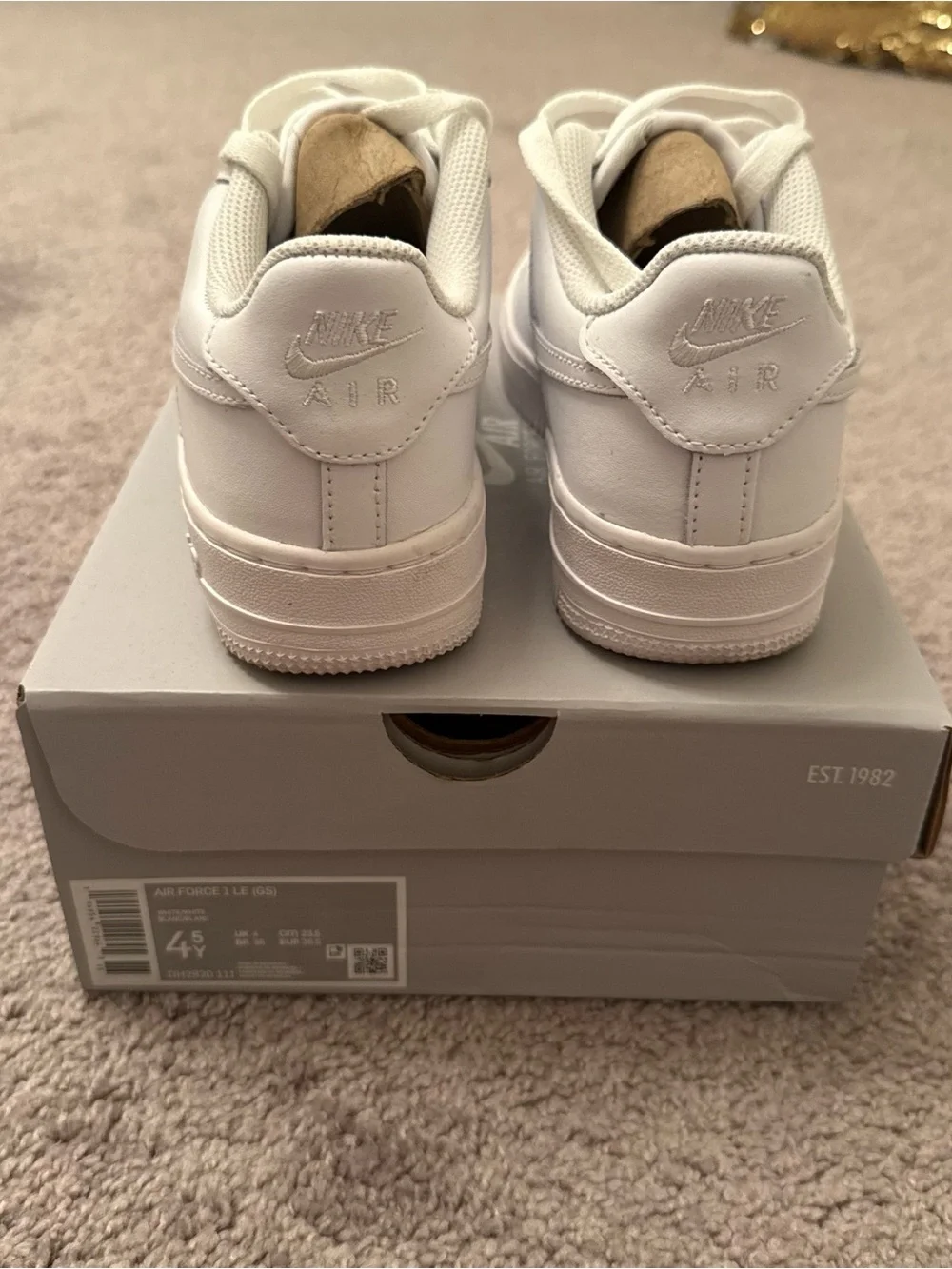 Nike Kids White Low-Top Leather Sneakers